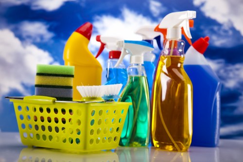 Office cleaning services in a Brompton workspace with a tidy reception area