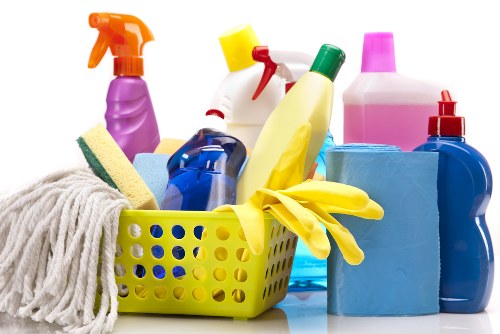 Professional office cleaning tasks in a Brompton business setting