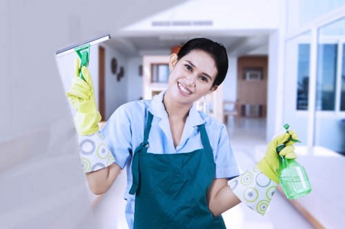 Brompton cleaning specialist maintaining a fresh modern room